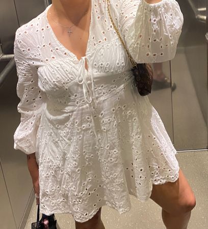Weisses Sommer Kleid mit , Gr. S