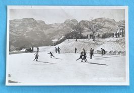 Braunwald - Eisbahn - Schlittschuhläufer - 1954