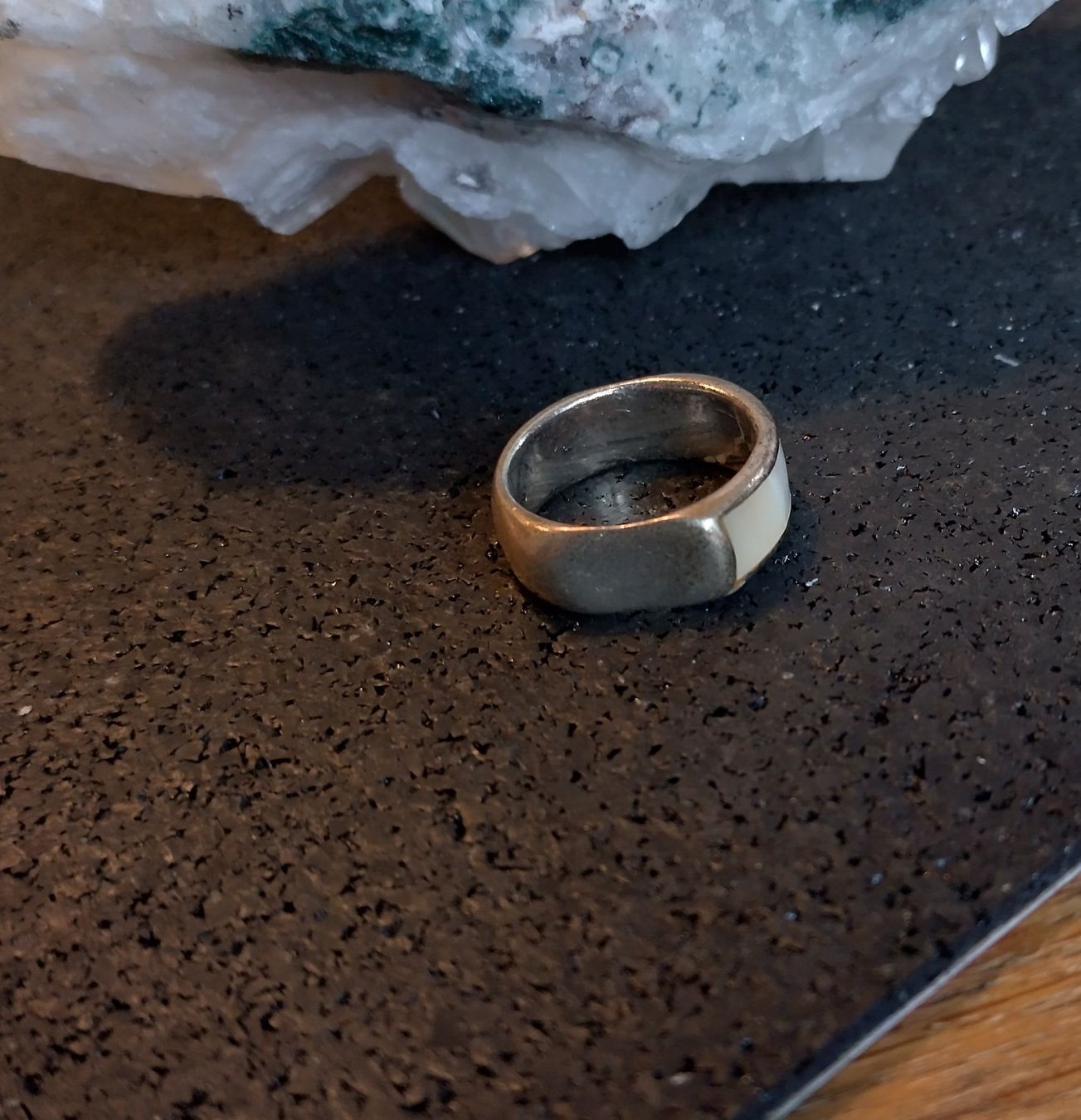 Ringe: RING MIT PERLMUTT EINLAGE SILBER 925 – Gebraucht aus Romanshorn von Glitzer-Paradies 4