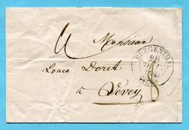 Faltbrief von Murgenthal nach Vevey 1840