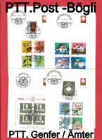 PTT. Post -Bögli mit Stempel von Genfer Amter 1960 +1979