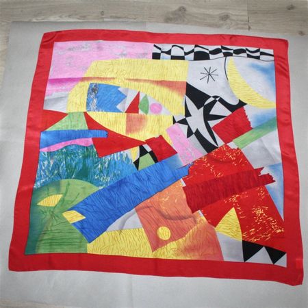 Seidentuch, scarf, Schal, Vintage bunt Retro 80er Jahre.