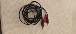 Câble audio 3.5mm vers 2x RCA noir