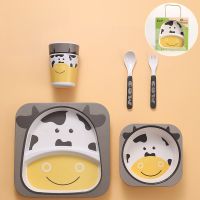 KINDER GESCHIRR-SET Eco Bamboo " COW "