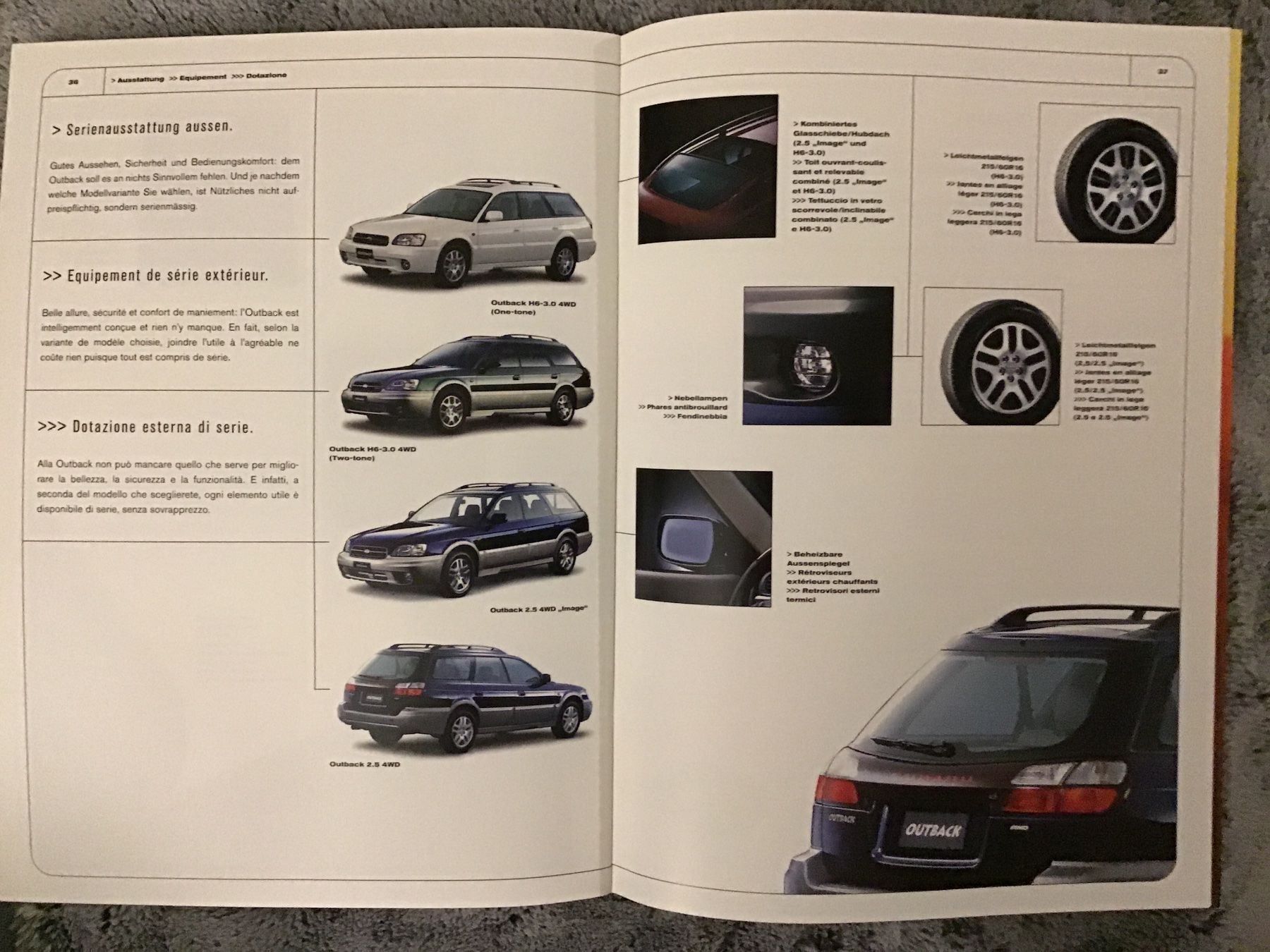 Subaru Documenti: Subaru Outback 4WD Verkaufsprospekt 2000 – Usato da Scherzingen venduto da Starseller62 7