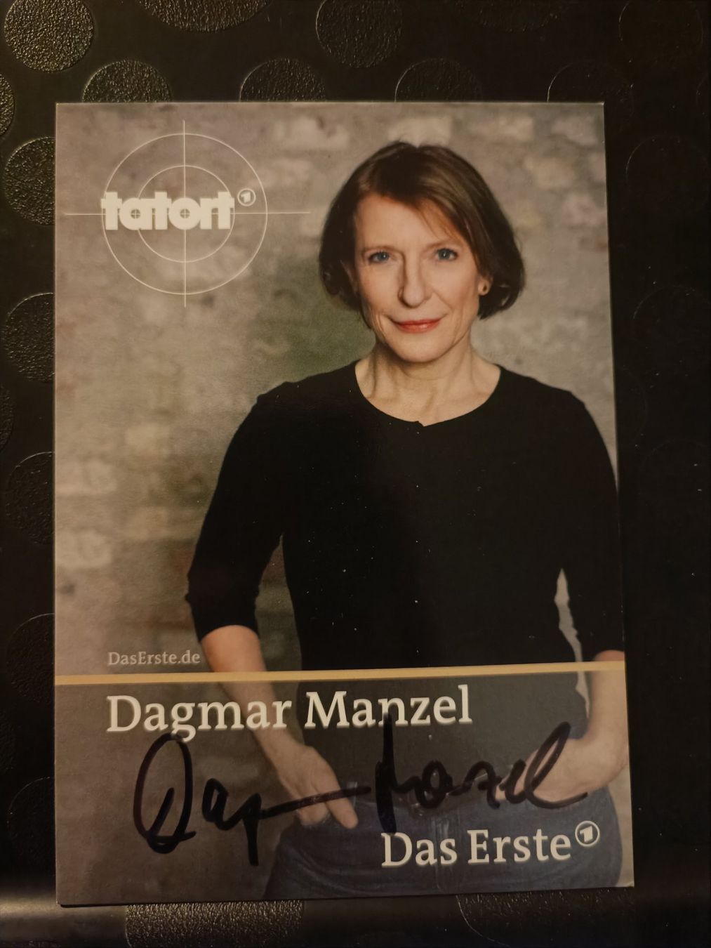 Autographes: Dagmar Manzel - Tatort Autogrammkarte - handsigniert – D'occasion à Menziken par Artographs