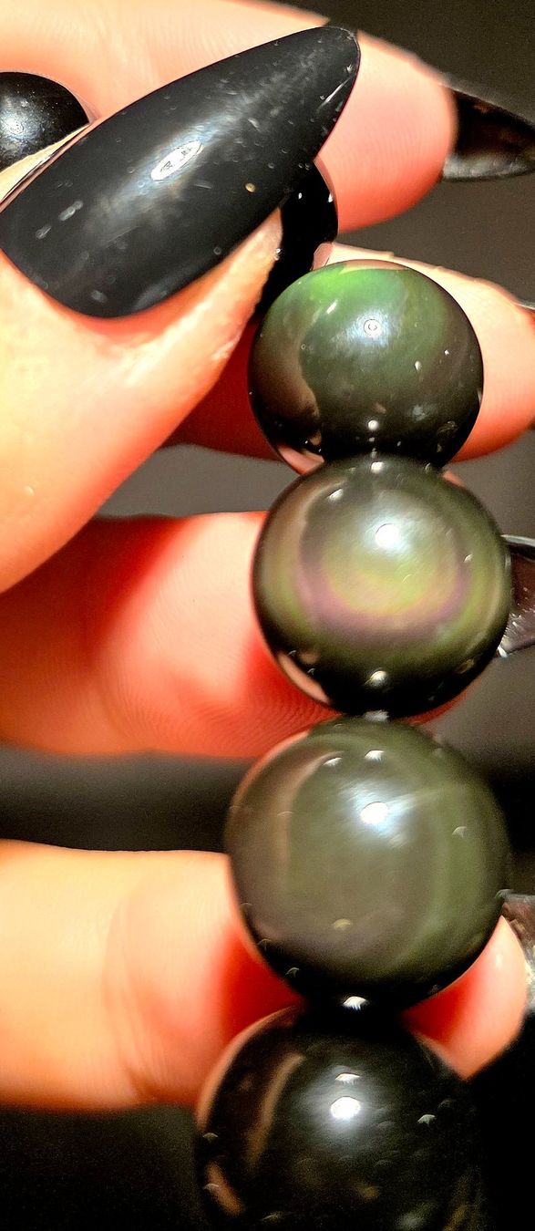 Minerali & Pietre curative: Regenbogen Obsidian Armband C 14.1mm – Nuovo e nell'imballaggio originale da Matzingen venduto da Shay_Crystalz 2