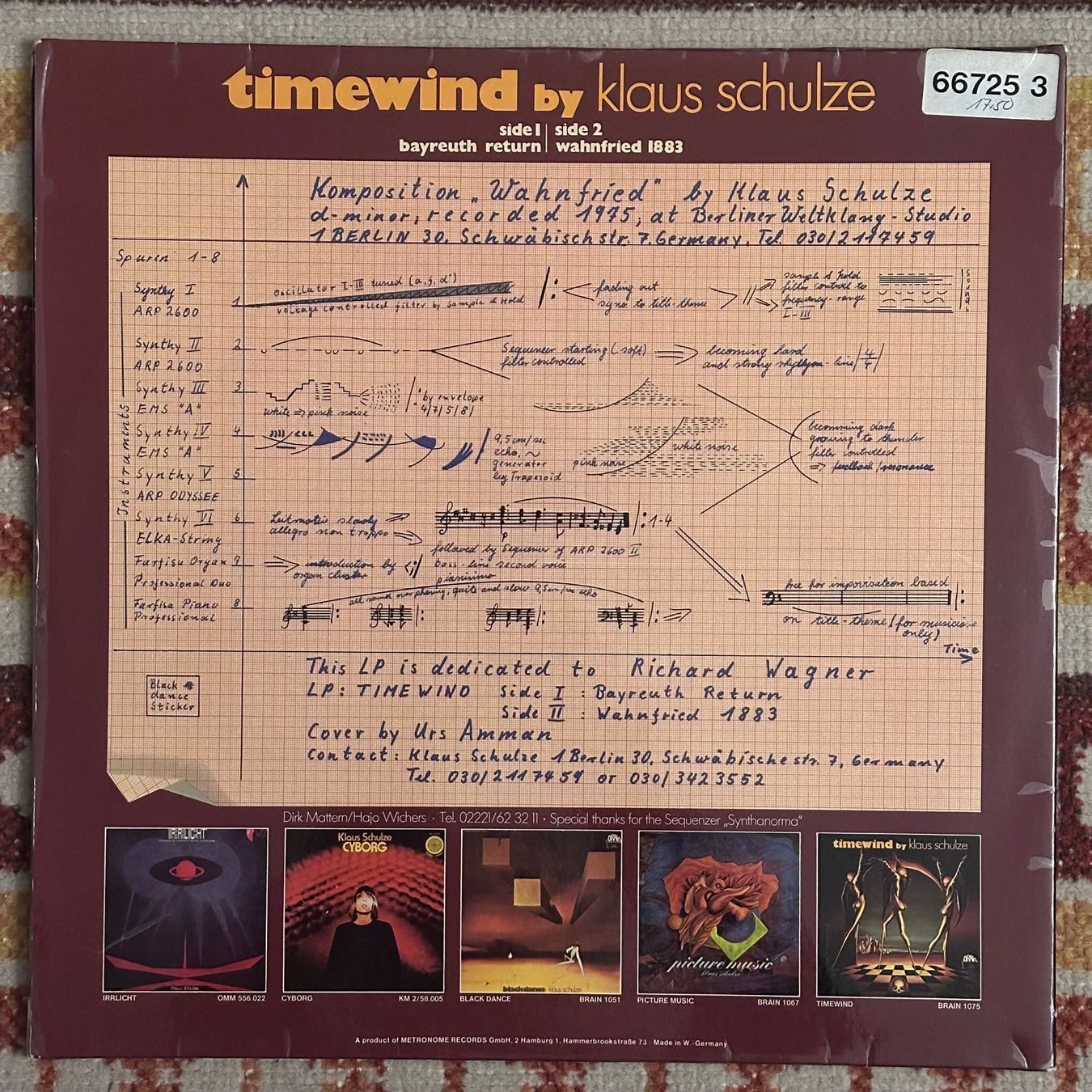 Dischi in vinile: LP - Klaus Schulze - Timewind – Usato da Breganzona venduto da Onairda75 1