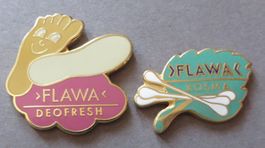 2 PINS, FLAWA WATTE KOSMA DEOFRESH