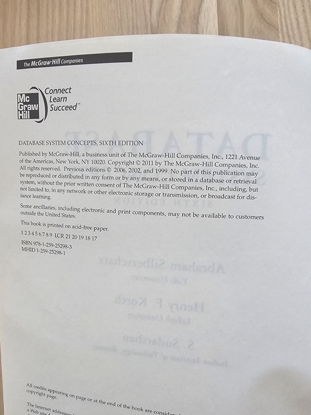 Libri: Database System Concepts - Lehrbuch, 6. Auflage – Usato da Fällanden venduto da Fairamay 2