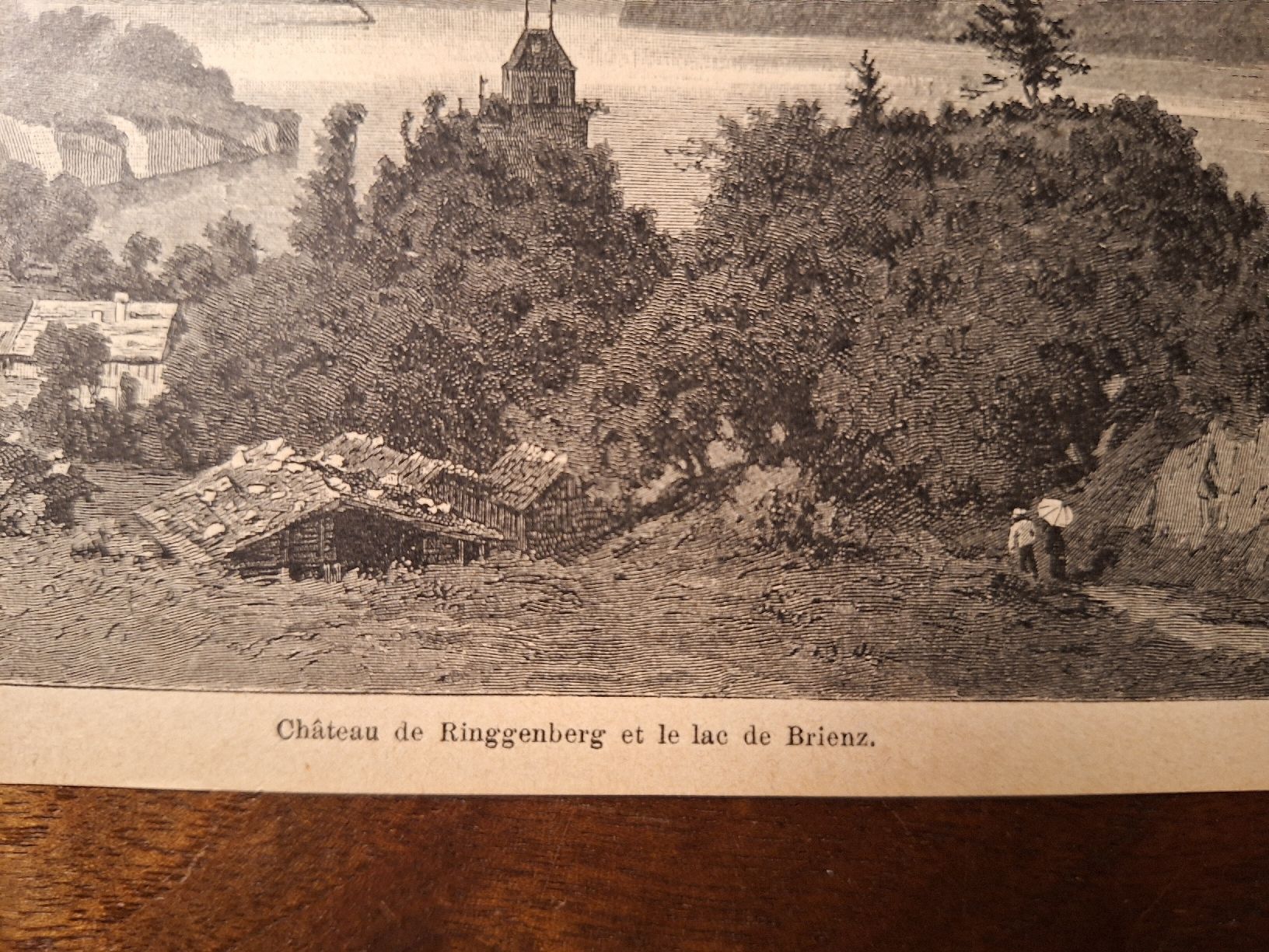 Incisioni: CHATEAU DE RINGGENBERG ET LE LAC DE BRIENZ – Usato da Bevaix venduto da bohrap 1