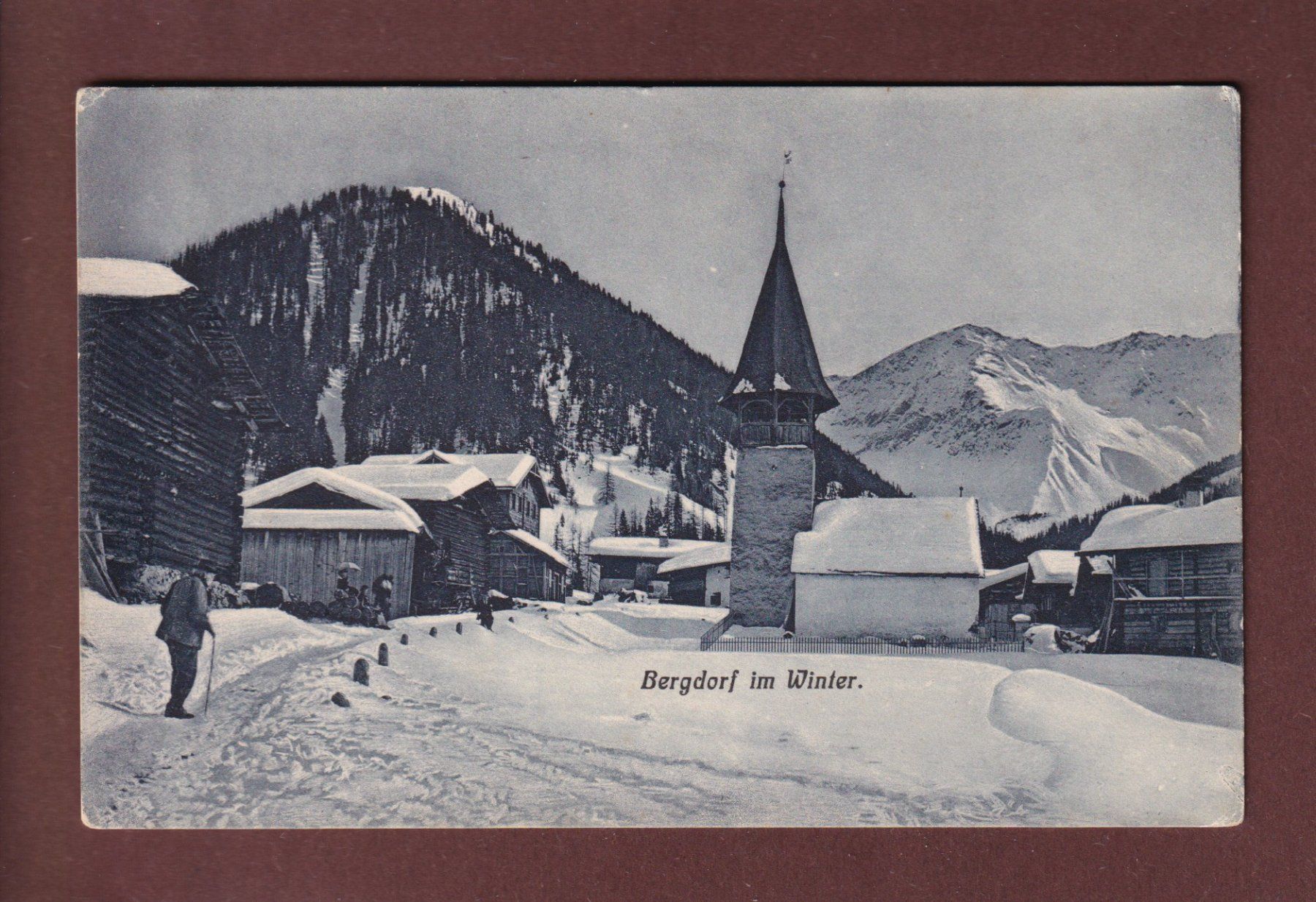 Cartes postales: "Bergdorf im Winter" - Davos MONSTEIN – D'occasion à Pully par nicecards