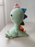 Dino en crochet fait main, cadeau original, unique ! 25cm