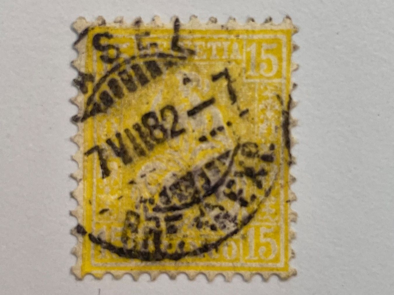 Alle Briefmarken: 1867, Weisses Papier, Scott #54, gestempelt – Gebraucht aus Küssnacht am Rigi von mic_xr8d