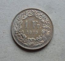 ++ 1.- Franken 1875, gute Erhaltung