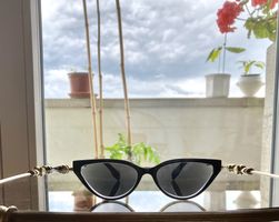 Schwarze Sonnenbrille leichte Blautönung, Dioptrien 2,5 NEU!
