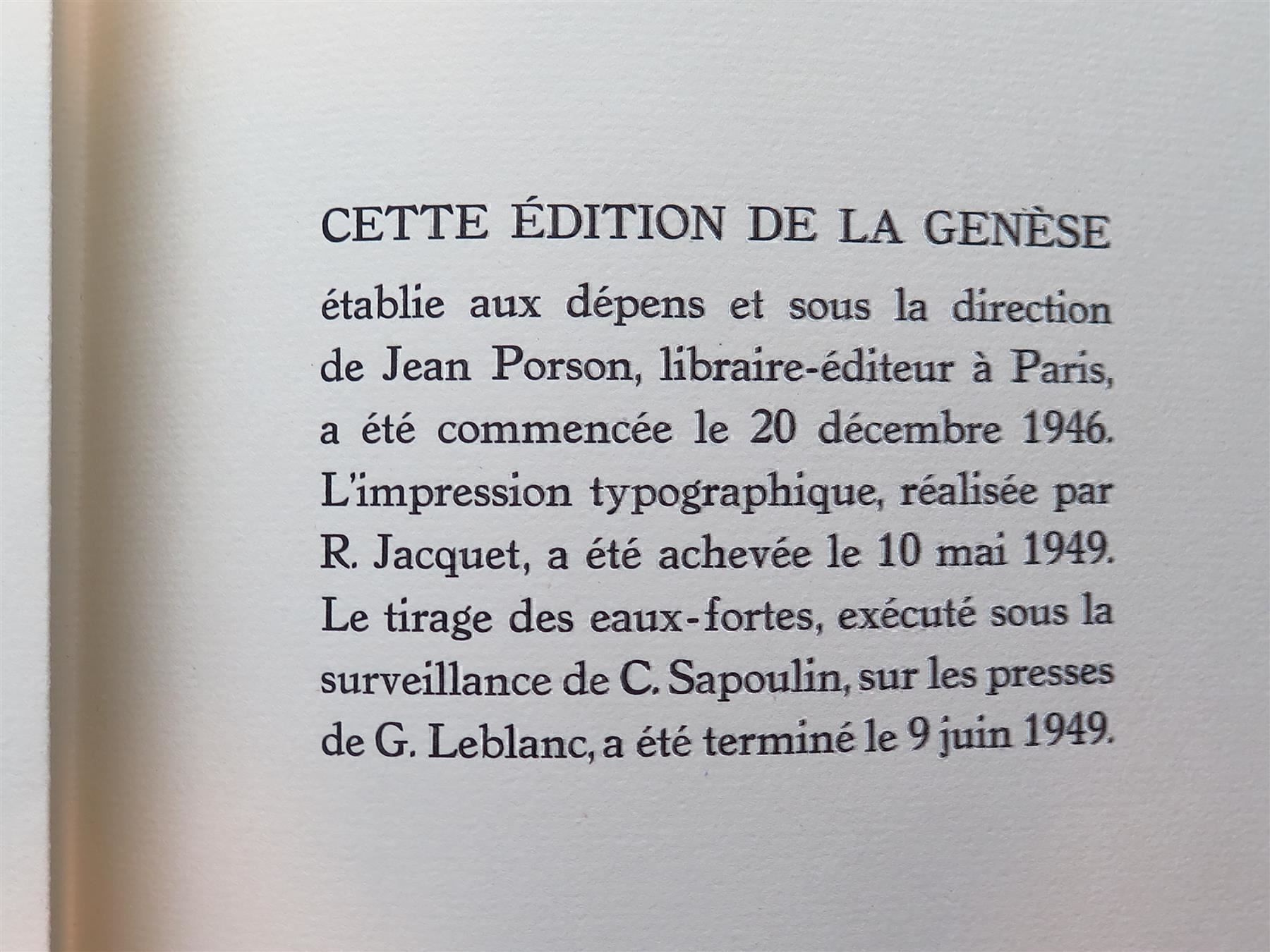 Libri: (A30) Jacques HOUPLAIN: La Genèse. RAR! – Usato da Bern venduto da Jwpm66 6