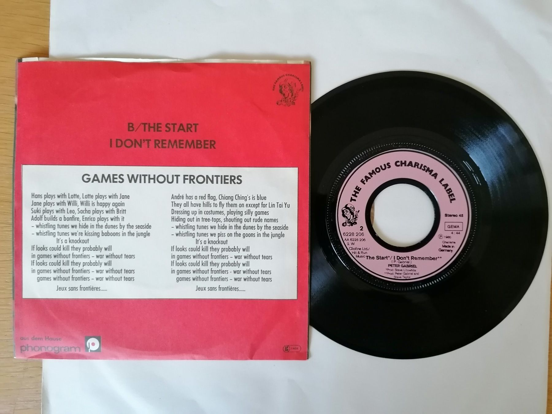 Schallplatten: Peter Gabriel -- Games Without Frontiers – Gebraucht aus Beinwil am See von Funkthesizer 1