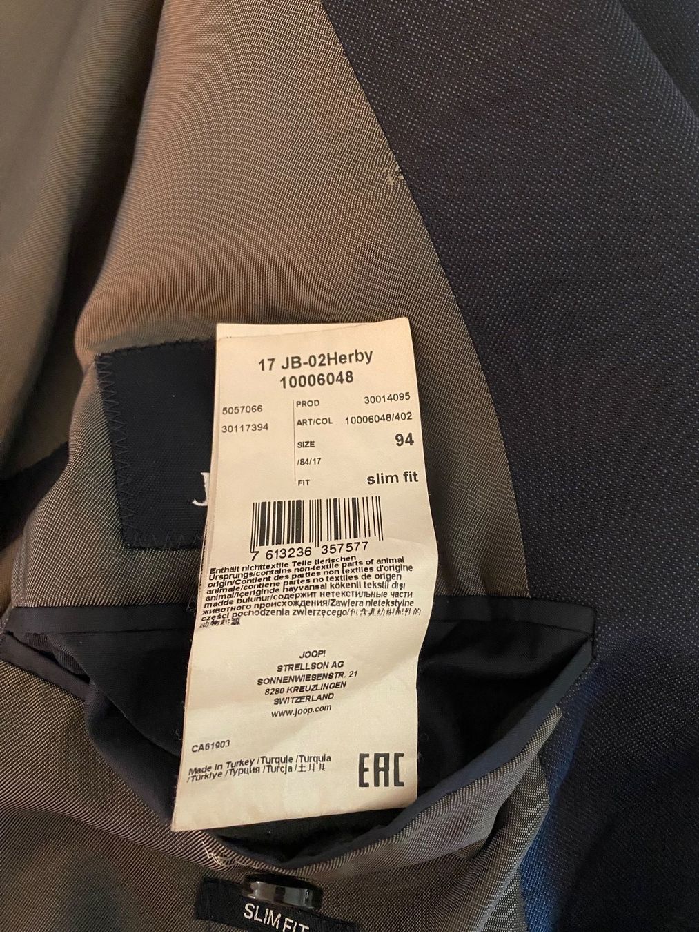 Joop Completi: Anzug Jacke Joop – Usato da Wetzikon ZH venduto da Deba26 7