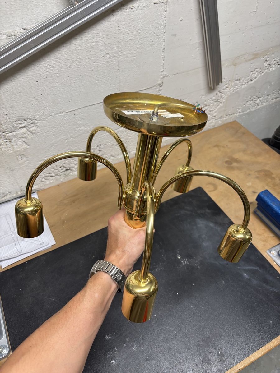 Lampadari & plafoniere: Elegante Messing Deckenlampe mit 5 Armen - Vintage – Usato da Niederuzwil venduto da MT5612