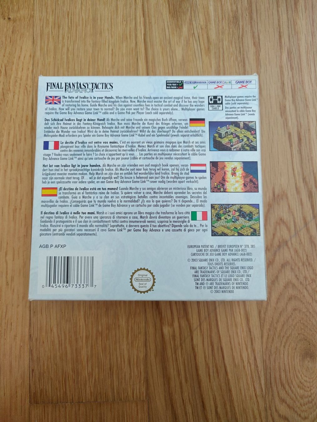 Nintendo Giochi: Final fantasy tactics advance GBA – Usato da Le Mont Sur Lausanne venduto da Falzar 1