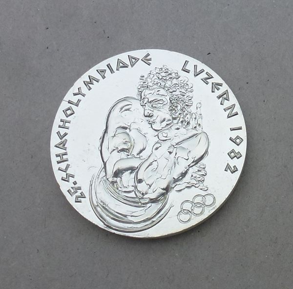 Medaglie: Top ++ Hans Erni Silber Medaille 1982 – Usato da Walkringen venduto da Casablanca777 1