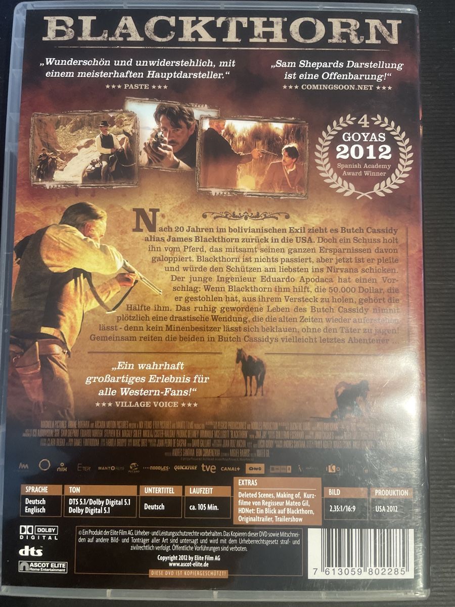 Tutti i DVDs: Blackthorn, Butsh Cassidy lebt – Usato da Winterthur venduto da machmaschine 1