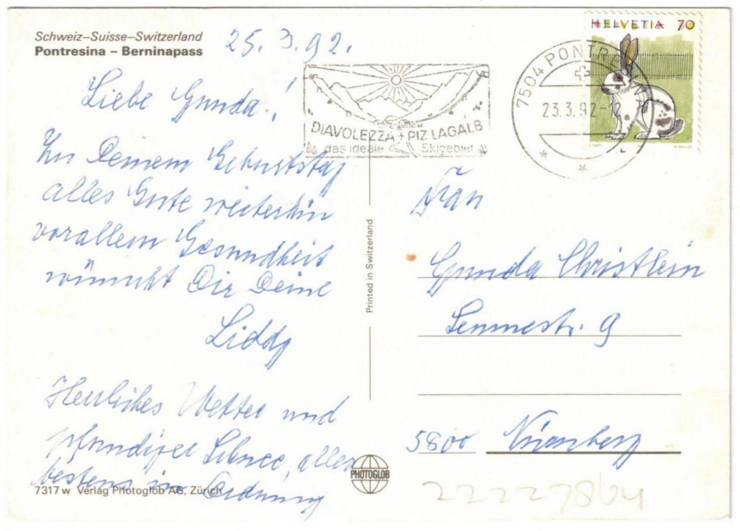 Cartoline postali: Pontresina - 6 Bild AK Berninapass – Usato da Binningen venduto da Mountainrider 1