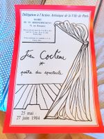 Affiche Jean Cocteau Paris