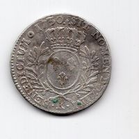 (336) Frankreich, ½ Ecu, 1730, ss