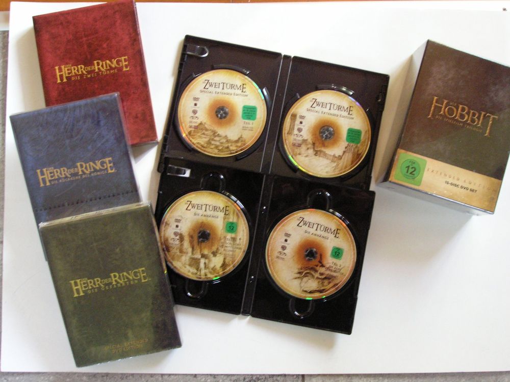 Herr Der Ringe And Der Hobbit Extended Dvd Trilogien Neu And Ovp Kaufen Auf Ricardo