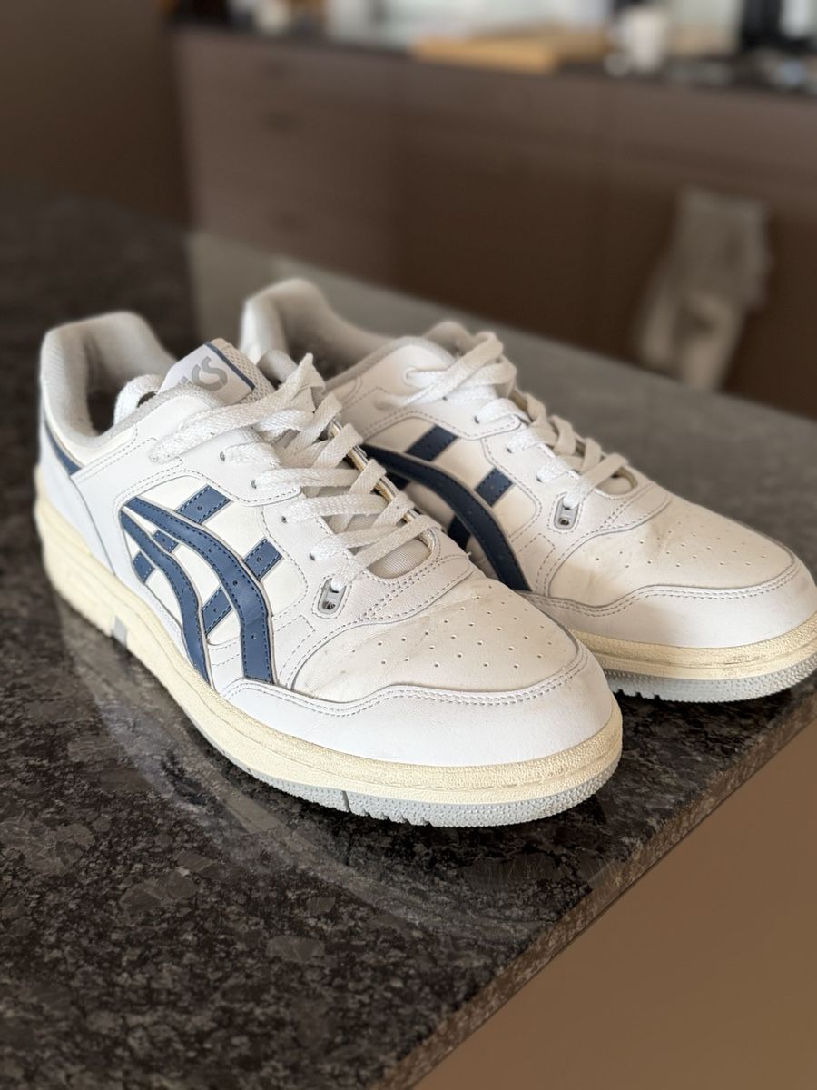 Asics Scarpe da uomo: Asics Sneaker, Grösse EUR44.5 , Weiss/Blau – Usato da Pfäffikon SZ venduto da Pikn