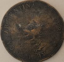 Antike Argentinische Münze, 1889, Republik Argentinien