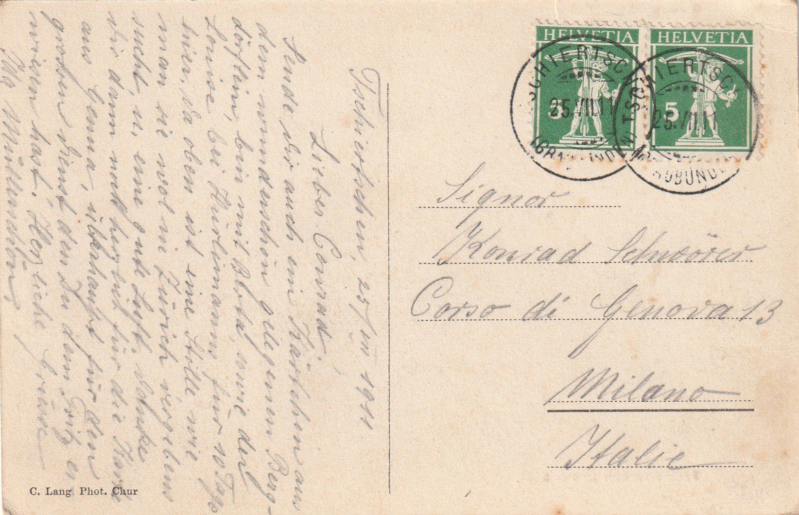 Cartes postales: Tschiertschen – D'occasion à Rorschacherberg par fratovi2 1