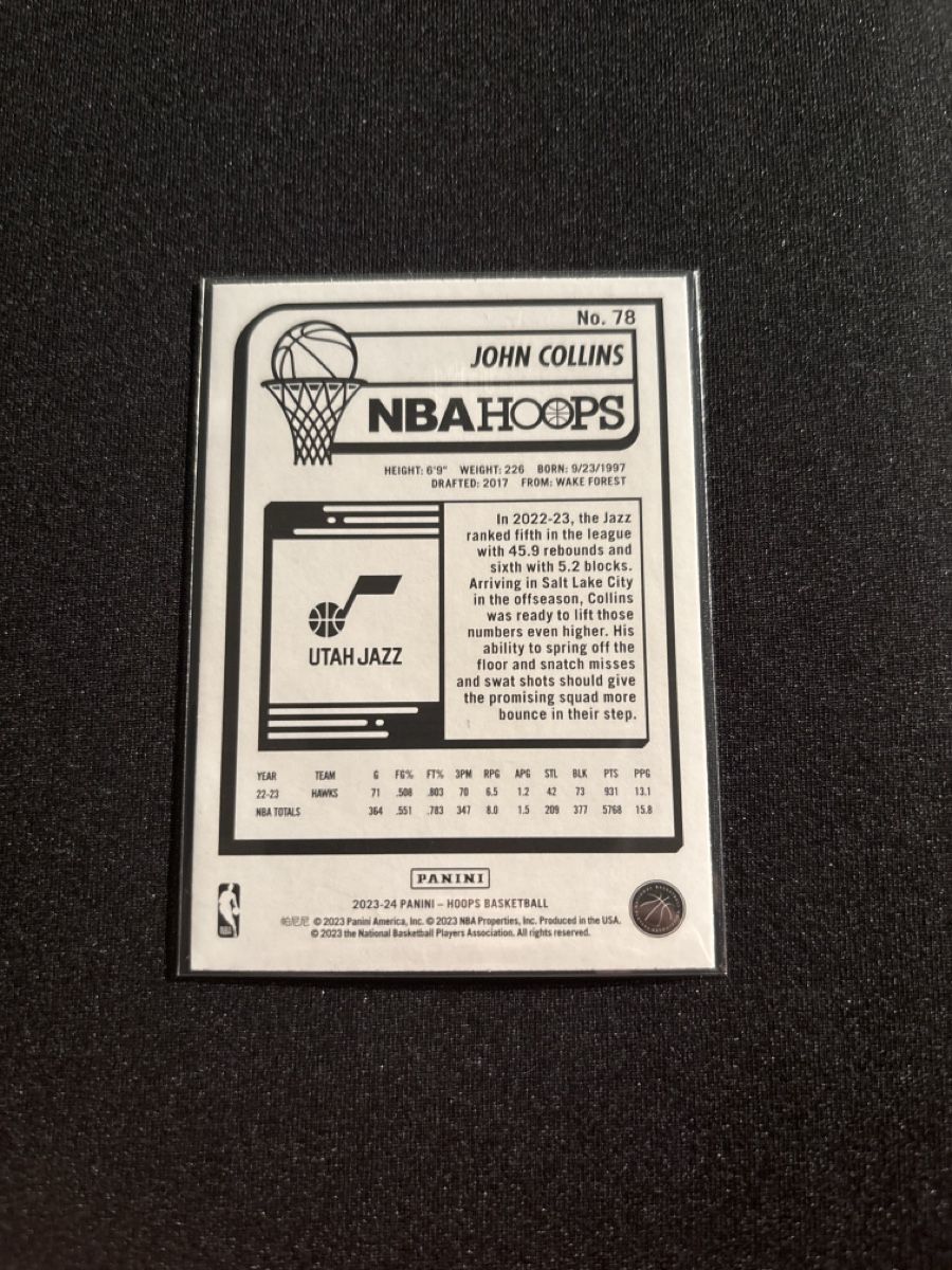 Nba Carte collezionabili: John Collins - 2023 NBA Hoops - Utah Jazz – Usato da Kaiseraugst venduto da Baum_12 1
