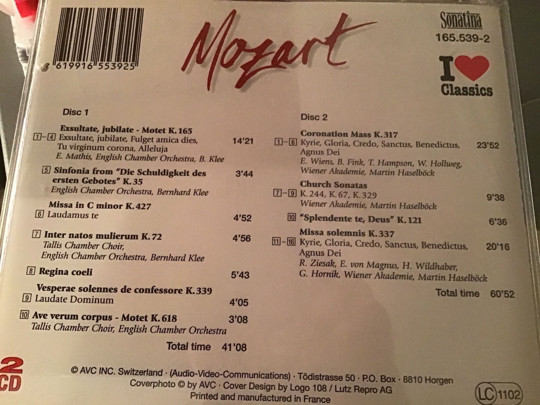 CD: Mozart – Usato da Thierachern venduto da sweden08 1