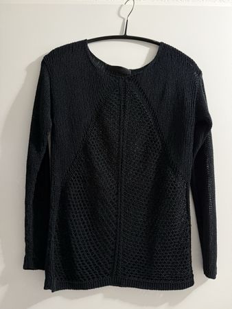 Damen Pullover schwarz Grösse S feiner Strick