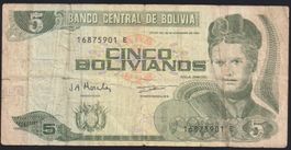 Bolivien 5 Bolivianos 1998
