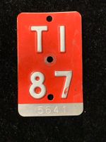TI 87 - VELONUMMER - FAHRRADSCHILD - PLAQUE DE VELO - TI 87