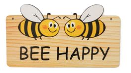 BEE HAPPY - Holzschild  (neu/OVP)