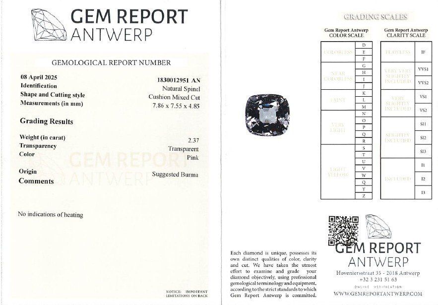 Pietre preziose: Rosa Spinell Edelstein, Top Qualität! 2.37ct – Nuovo e nell'imballaggio originale da Bad Zurzach venduto da Schaeubli-Group 4