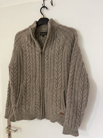 Barbour Zip, 100% wool, Cable Knit, Grösse M, Top Zustand!