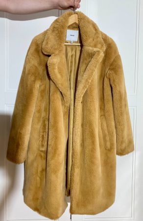 Teddy-Mantel, beige-hellbraun, Gr.38
