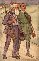 AK -  Schweiz. Schützenverein 1824-1924, 100 Jahre Jubiläum