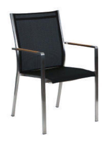 Sedie: Stapelstuhl/Chaise empilable Teak-Optik, Netz – Nuovo e nell'imballaggio originale da Suhr venduto da InterioX