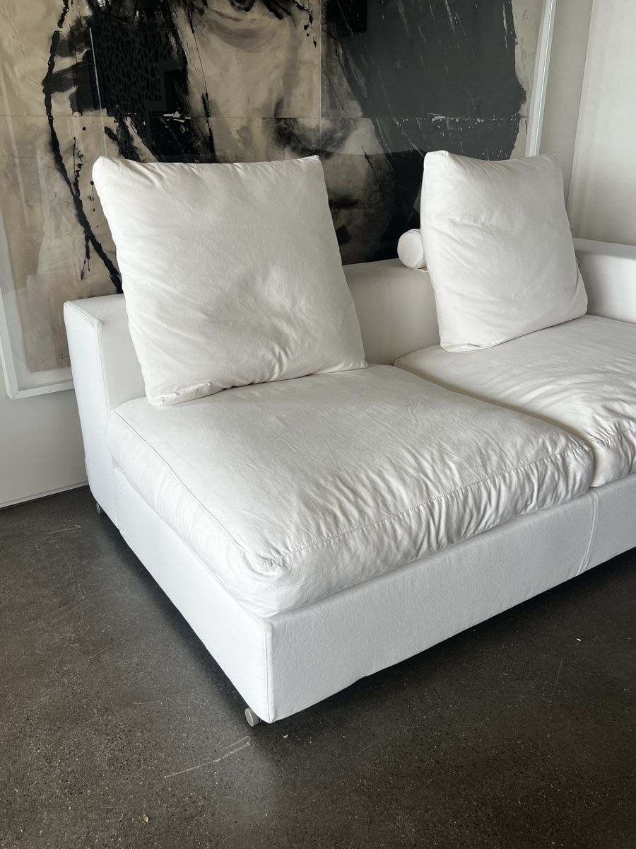 Flexform Sofas: Flexform Groundpiece Sofa by Antonio Citterio - White Panama – Gebraucht aus Oberägeri von Theonose74 3