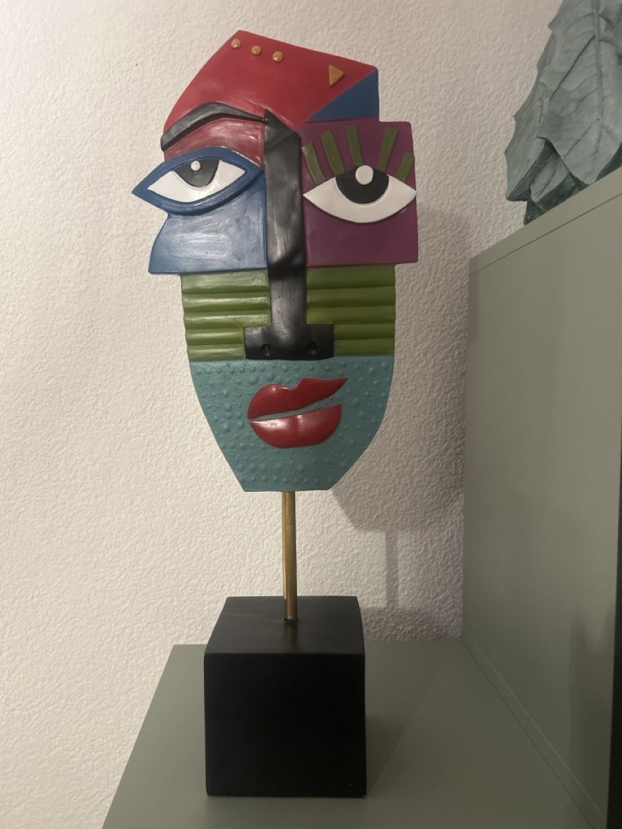 Sculture & Statue: Gilde Skulptur Maske neu – Nuovo (secondo la descrizione) da Bettlach venduto da Aresdiego 2