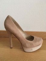 Beige Pumps, Wildlederlook, Grösse 38