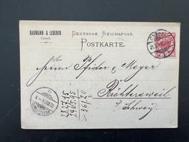 AK 1894 D. Reich Postkarte Firmeneintrag Cassel  (G508)