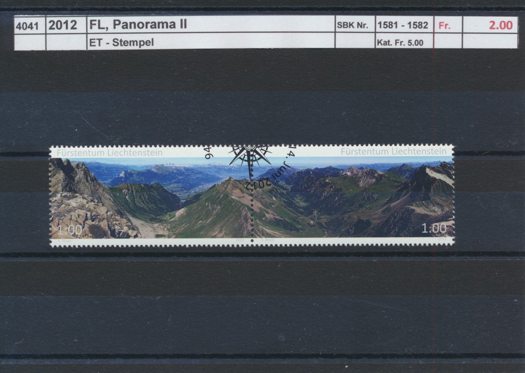 Tutti i francobolli: 2012 FL, "Panorama II", ET - Stempel – Usato da Winterthur venduto da Zupogeru